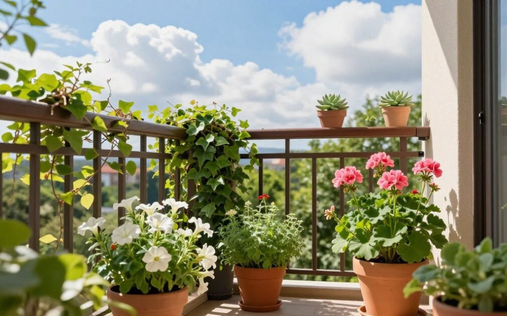 słońce na balkonie